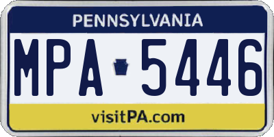 PA license plate MPA5446