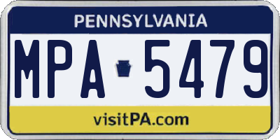 PA license plate MPA5479