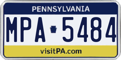 PA license plate MPA5484