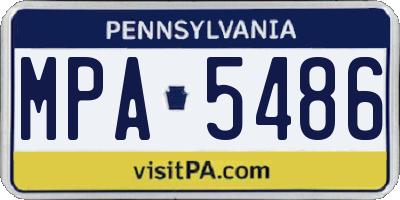 PA license plate MPA5486