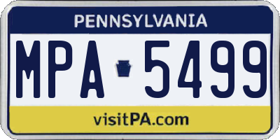 PA license plate MPA5499