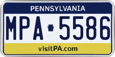 PA license plate MPA5586