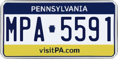 PA license plate MPA5591