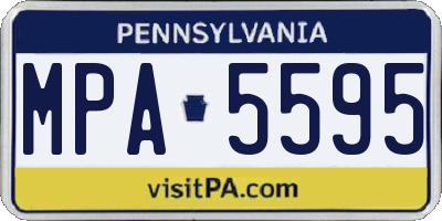 PA license plate MPA5595