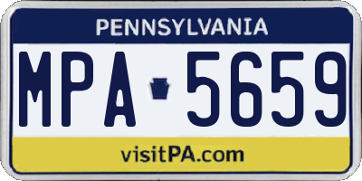 PA license plate MPA5659