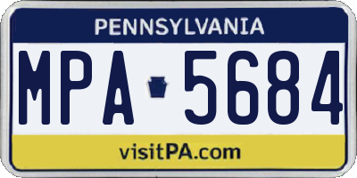PA license plate MPA5684