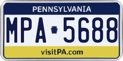 PA license plate MPA5688