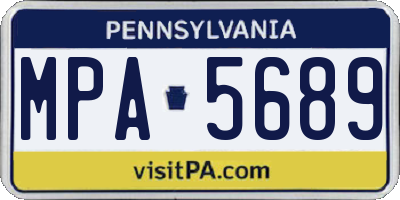 PA license plate MPA5689