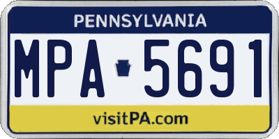PA license plate MPA5691
