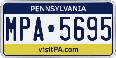 PA license plate MPA5695