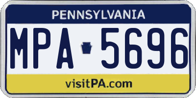 PA license plate MPA5696