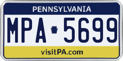 PA license plate MPA5699