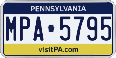 PA license plate MPA5795