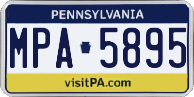 PA license plate MPA5895