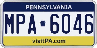 PA license plate MPA6046
