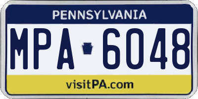 PA license plate MPA6048
