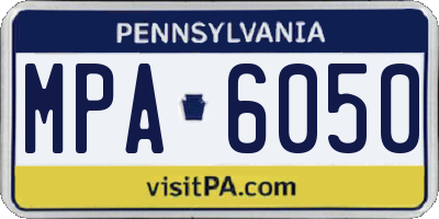 PA license plate MPA6050