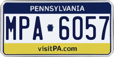 PA license plate MPA6057
