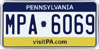 PA license plate MPA6069
