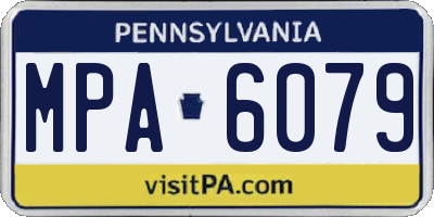 PA license plate MPA6079
