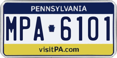 PA license plate MPA6101