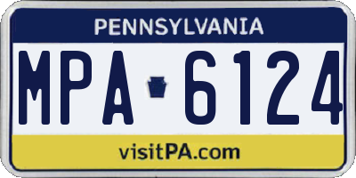 PA license plate MPA6124