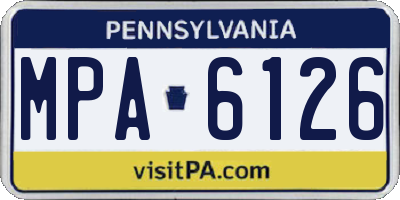 PA license plate MPA6126