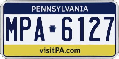 PA license plate MPA6127