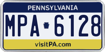 PA license plate MPA6128