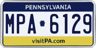 PA license plate MPA6129