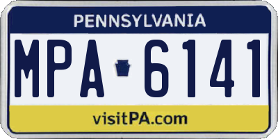 PA license plate MPA6141