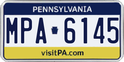 PA license plate MPA6145