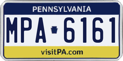 PA license plate MPA6161