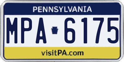 PA license plate MPA6175