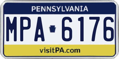PA license plate MPA6176