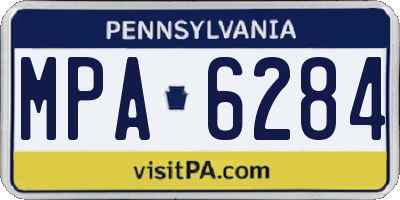 PA license plate MPA6284