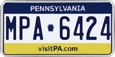 PA license plate MPA6424