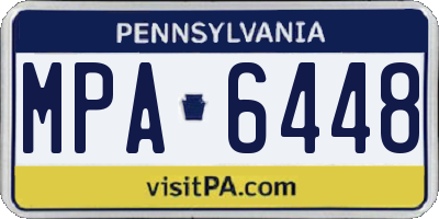 PA license plate MPA6448