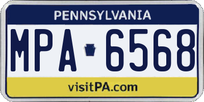 PA license plate MPA6568