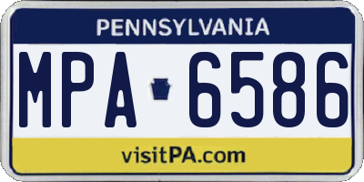 PA license plate MPA6586