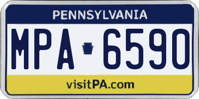 PA license plate MPA6590