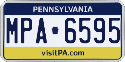 PA license plate MPA6595