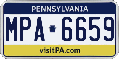 PA license plate MPA6659
