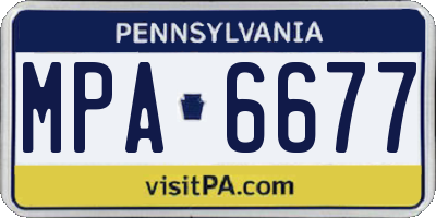 PA license plate MPA6677