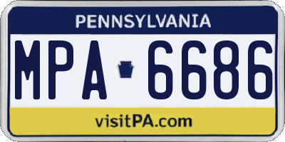 PA license plate MPA6686