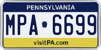 PA license plate MPA6699