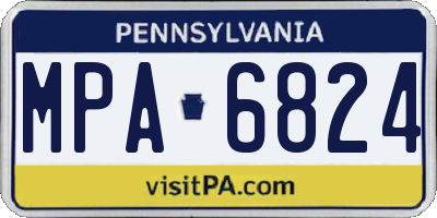 PA license plate MPA6824