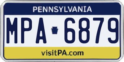 PA license plate MPA6879