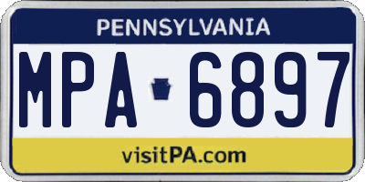 PA license plate MPA6897