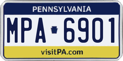 PA license plate MPA6901